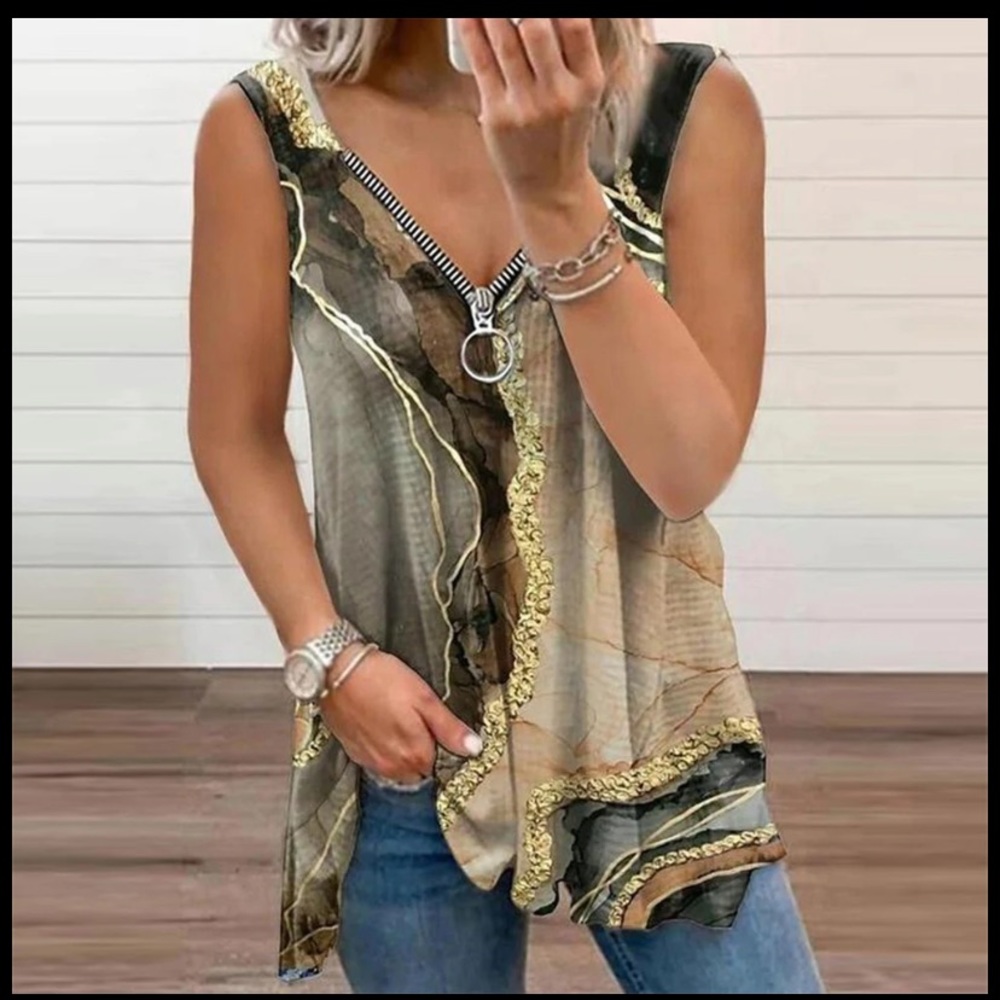 Brand new with tags - Retro multicolor v-neck print cami